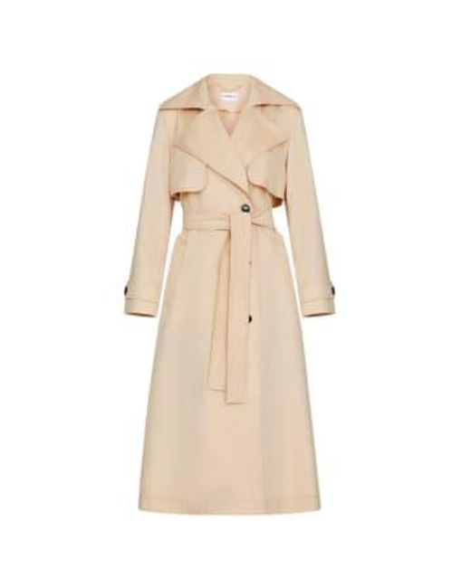 Marella Natural Demetra Double-breasted Trench Coat 12