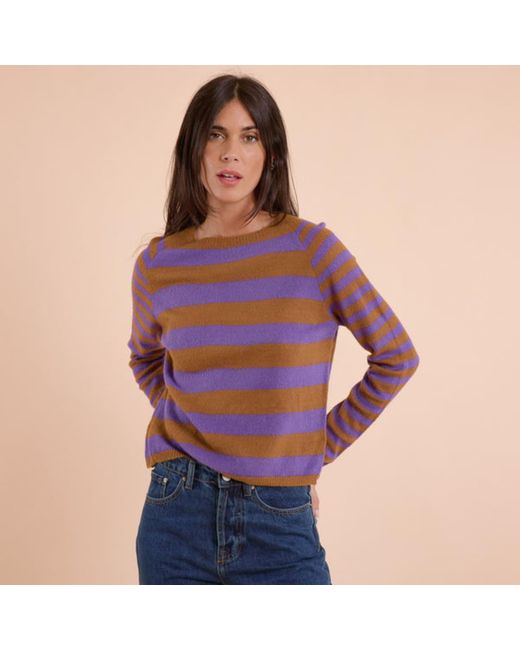 Sweewë Purple Nycole Striped Shirt