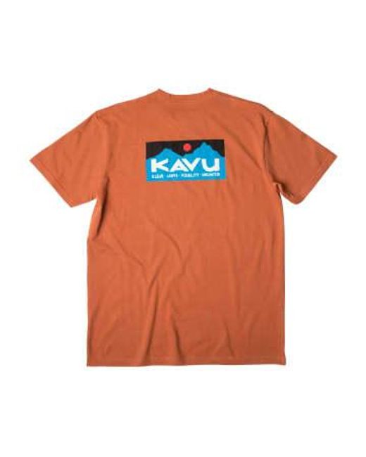Camiseta arte grabado klear por encima etch Kavu de hombre de color Orange