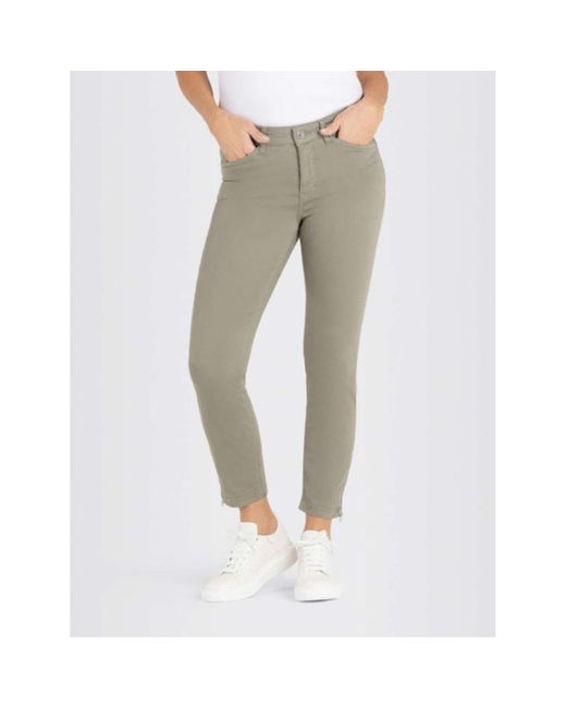 Mac Jeans Light Army Green Dream Chic Jeans in Gray | Lyst