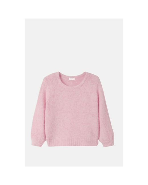 American Vintage Pink Foubay Sweater Petale Chine