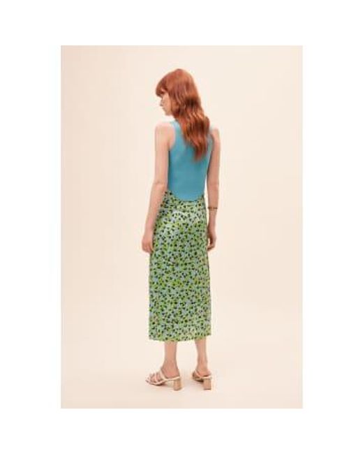 Suncoo Green Fabiola Print Skirt