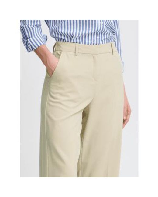 B.Young Natural Danta Wide Leg Trousers Cement 36