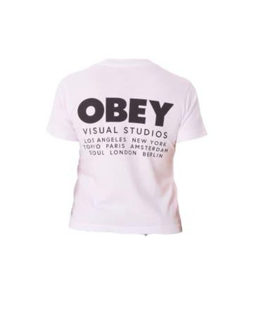 Obey Purple T-shirt Visual Studios S