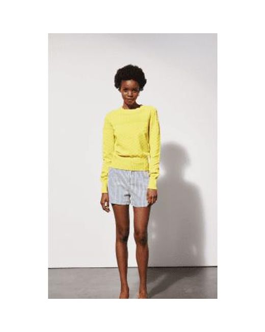 Le Mont St Michel Yellow Multi-fancy Knit Sweater Xs