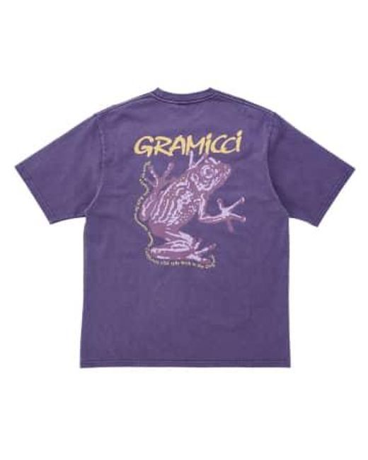 Gramicci Purple Sticky Frog Short Sleeved T-shirt for men