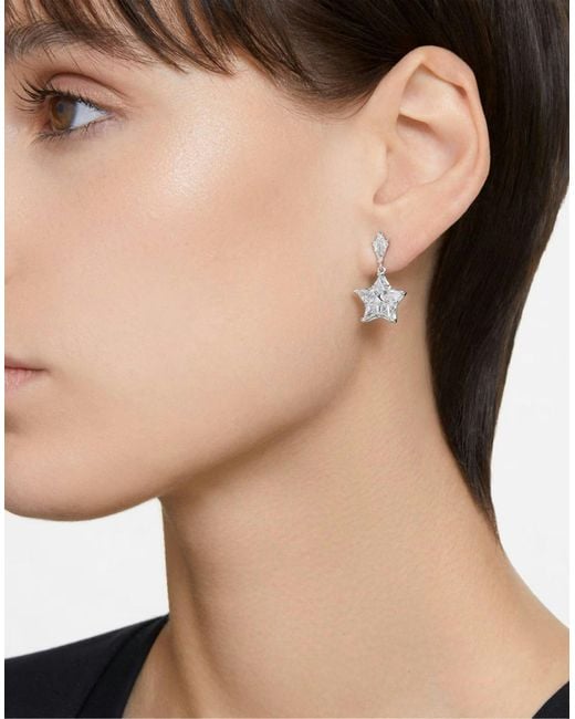 Swarovski White Stella Drop Earrings