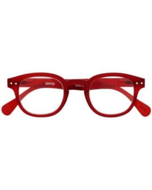 Izipizi Red Shape C Reading Glasses +1.5