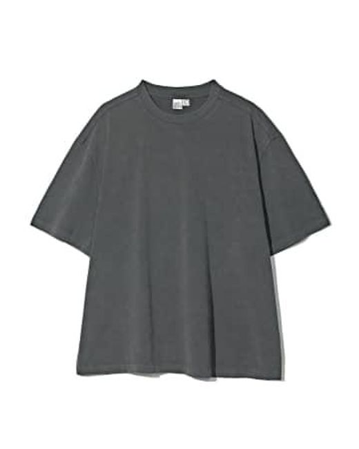 PARTIMENTO Gray Vintage Washed Tee In Charcoal for men