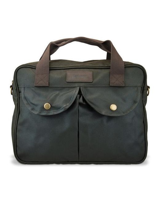 Barbour Longthorpe Laptop Bag Olive in Black for Men | Lyst