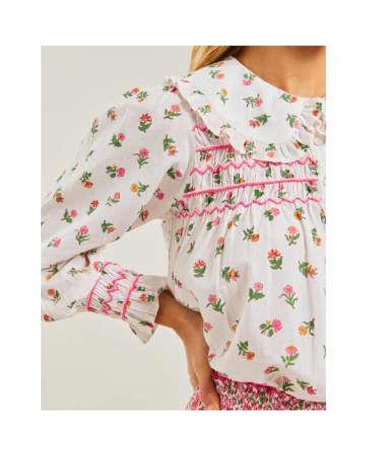 Pink City Prints Pink Vintage Blossom Posey Blouse S