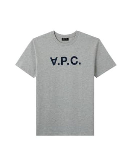 Camiseta vpc gris jaspeado A.P.C. de hombre de color Gray