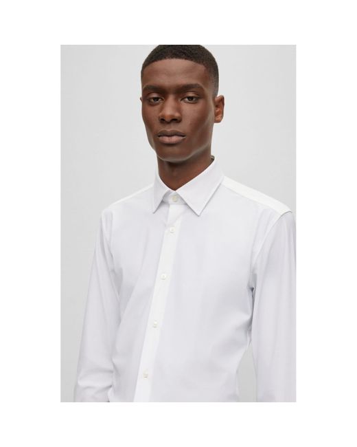 White P Hank Kent C1 Slim Fit Shirt di BOSS by HUGO BOSS da Uomo | Lyst