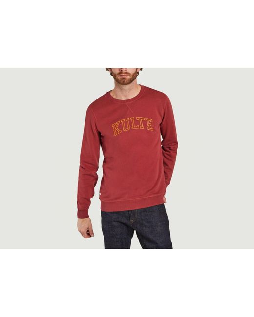 Kulte Corpo Athletic Logo Organic Cotton Sweatshirt in Red for Men | Lyst