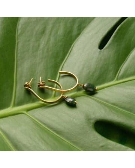 A Beautiful Story Metallic Earrings Attracted Aventurine Sustainable & Fairtrade Choice