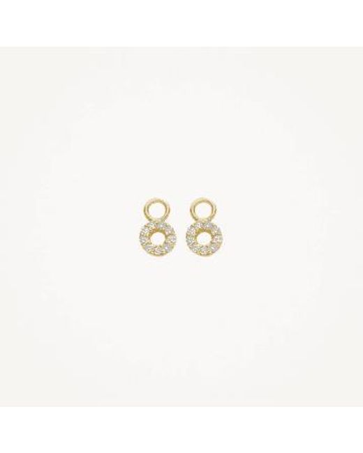 Blush Lingerie Metallic 14k Gold & Zirconia Circle Earring Charms