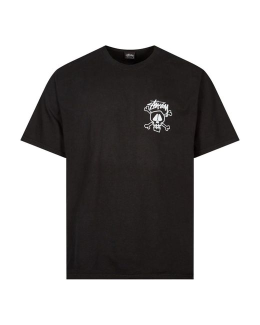Stussy Black Skull Graphic T-shirt for men