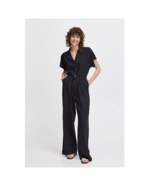 Byoung Falakka V Neck Jumpsuit di B.Young in Black