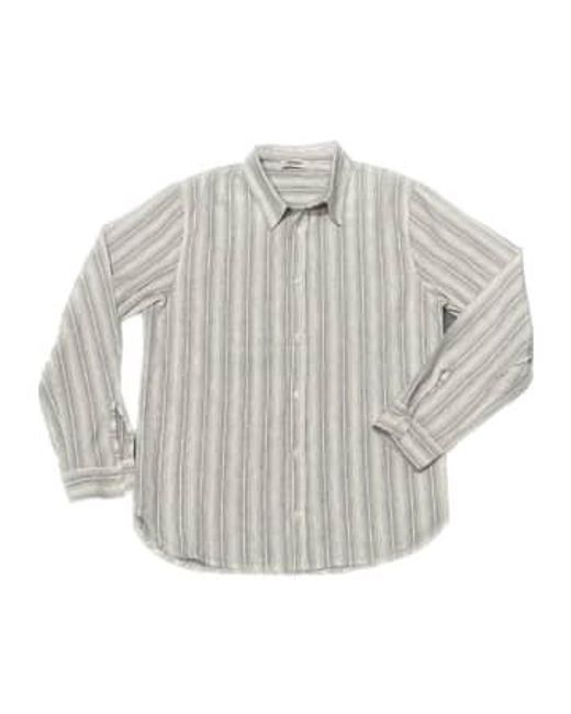 Crossley Gray Finser Shirt Ls Thin Stripes White M for men