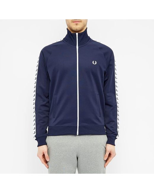 Chaqueta chándal con cinta Authentic azul carbón Fred Perry de Algodón de  color Marrón para hombre - Lyst