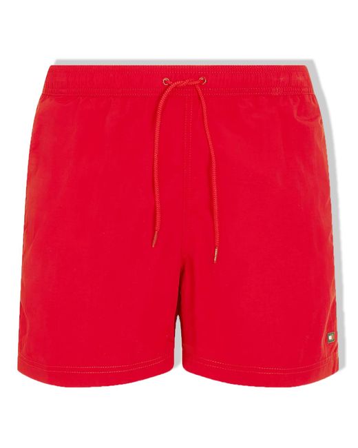 Tommy Hilfiger Slim Fit Swim Shorts Primary Red for Men - Lyst