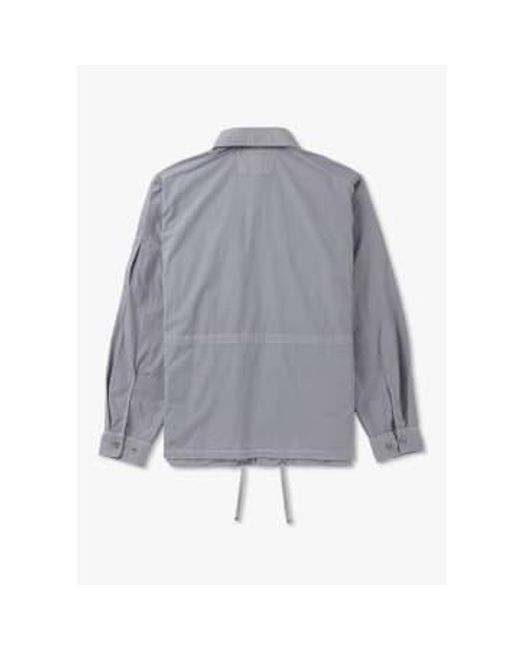 C P Company Gray S Flatt Nylon Utility Overshirt Jacket for men