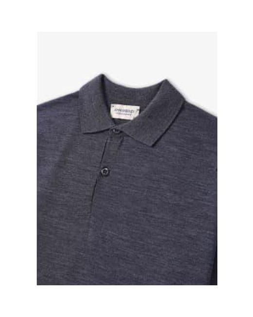 John Smedley Blue S Payton Merino Polo Shirt for men