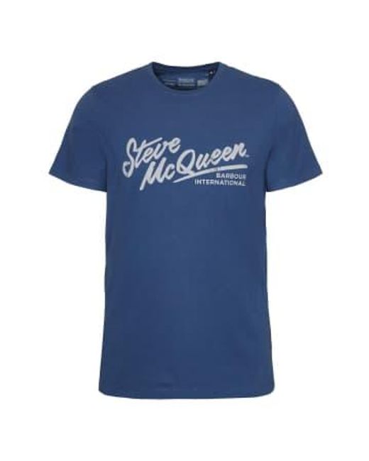 Barbour Blue Strike T-shirt Washed Cobalt S for men