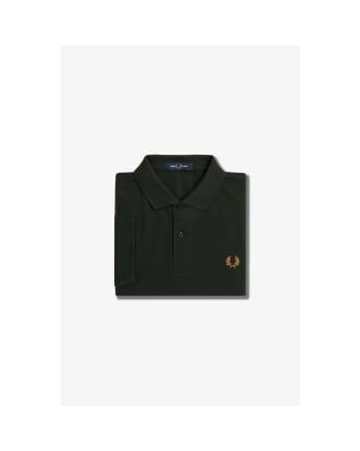 Fred Perry Black Slim Fit Plain Polo Night / Light Rust S for men