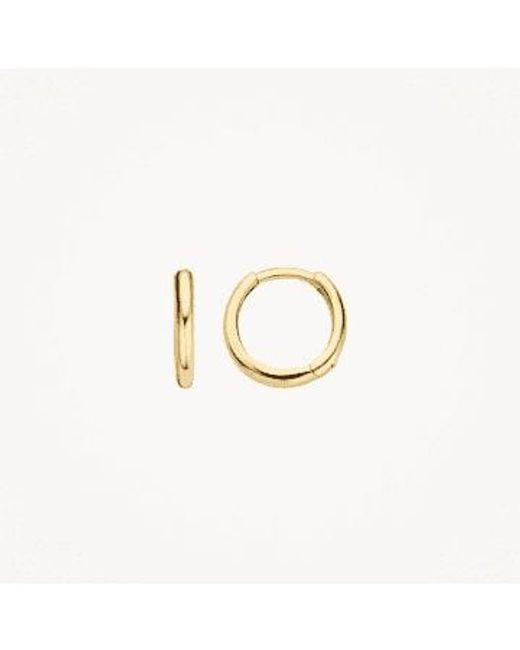 Blush Lingerie Metallic 14k Gold Clicker 10mm Hoop Earrings
