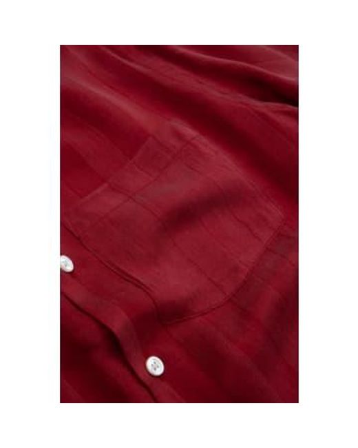 Cupro camiseta franja buros Portuguese Flannel de hombre de color Red