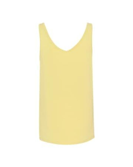 Camiseta sin mangas escarola Columbine Soaked In Luxury de color Yellow