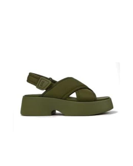 Tasha Crossover Sandal di Camper in Green