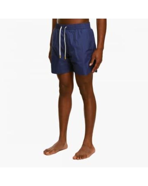 Hartford Blue Mid-length Lightweight Swim Shorts for men