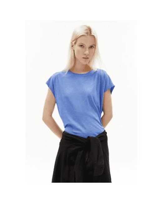 ARMEDANGELS Blue Oneliaa T-shirt Bloom Xs