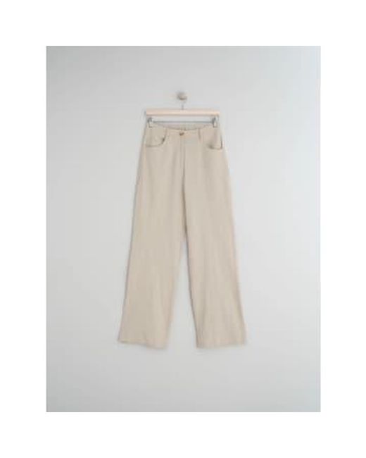 Indi & Cold White Rustic Straight Pants 36