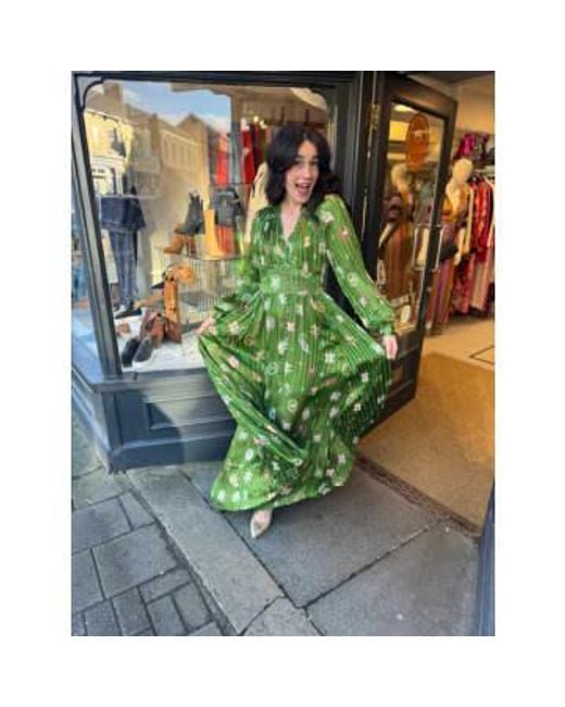 Vestido volumen lurex silk Hayley Menzies de color Green