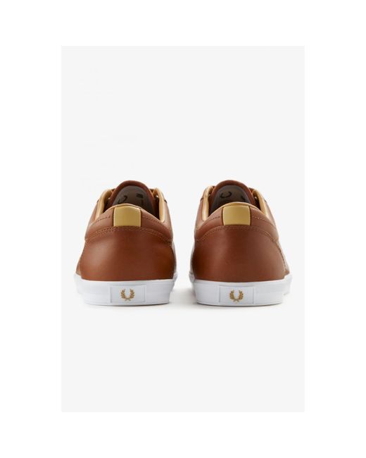 Fred Perry Baseline Leather B4330 Tan in Brown for Men | Lyst