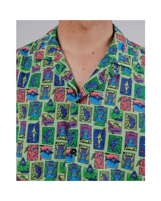 Aloha Shirt Jaws di Brava Fabrics in Blue da Uomo