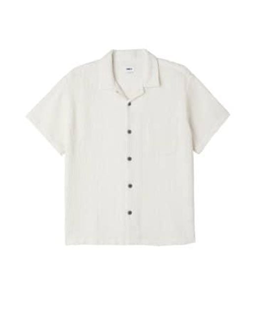Obey White Balance Woven Shirt Unbleached Medium for men