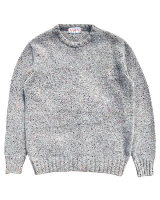 Fresh Bruce Crew Neck Wool Sweater Grey in Grey | Lyst UK