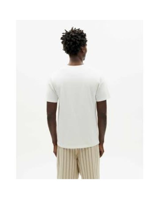 Rousteau T Shirt di Thinking Mu in White da Uomo