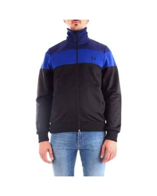 Fred Perry Contrast Tape Track Jacket / Blue S for men