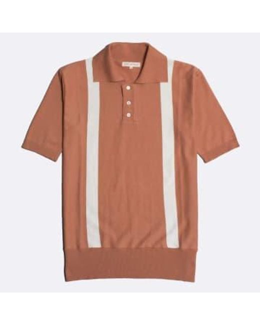 Far Afield Brown Polo Cole Duo Short Sleeves 2xl for men