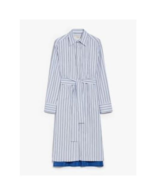Edipo back detail tie taist midi robe col: stri Weekend by Maxmara en coloris Blue