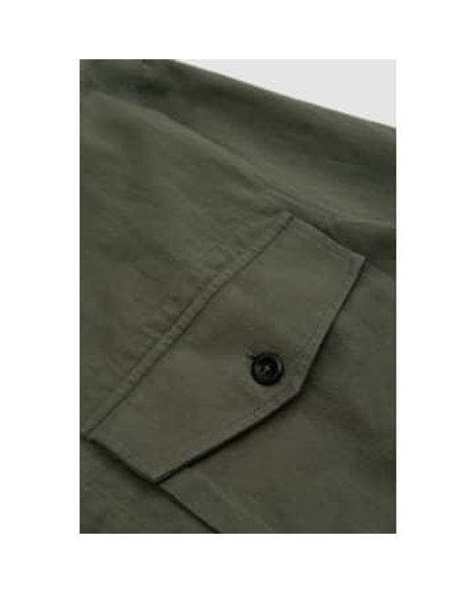 Margaret Howell Green Drawcord Jacket Cotton Hemp Twill Xs for men