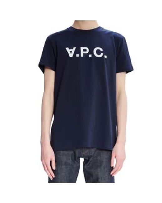 A.P.C. Dunkelmarineblaues vpc-t-shirt in Blue für Herren