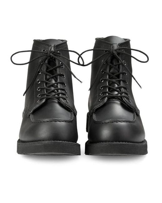 mens black moc toe boots