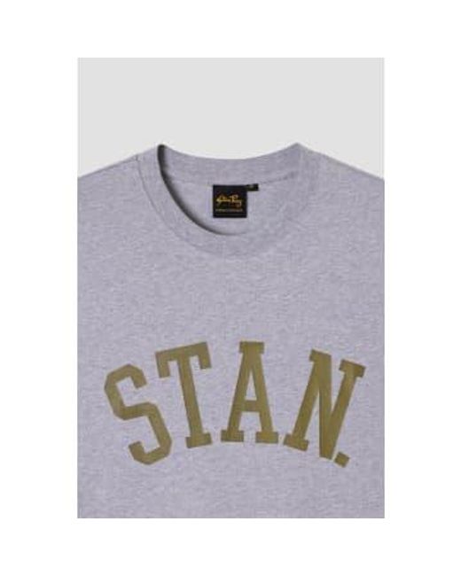 Serif T Shirt di Stan Ray in Gray da Uomo