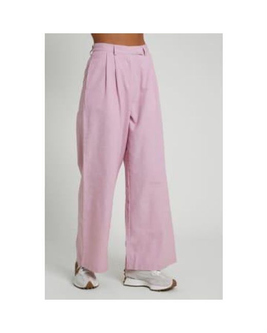 Pantalon jambe large mélange rose mélange Native Youth en coloris Pink
